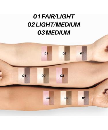 FV Contour Stick Dual-Ended Contouring Highlighter Stick Professional Makeup Waterproof Cream Contour Wand for Perfect Look Face Brighten Facial Shade Contouring Pen 0.26oz/7.5g (Fair/Light) - Buy Online on GoSupps.com