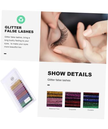 FOMIYES 18 Pairs Glitter False Eyelashes Halloween Fake Eyelash Color Lashes Extension Colorful False Eyelashes Thick Eyelashes Makeup Supplies Glitter Eyelashes Extend Fiber Flash - Buy Online on GoSupps.com