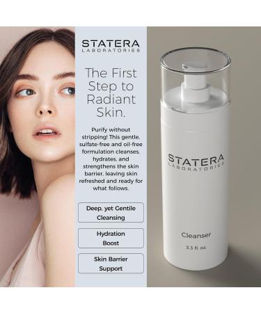 STATERA Laboratories Cleanser - Bioactive Formula Oil-Free Sulfate-Free Water-Based Facial Cleanser Treatment Designed to Purify and Hydrate the Skin (3.3 fl. oz.) - Buy Online on GoSupps.com