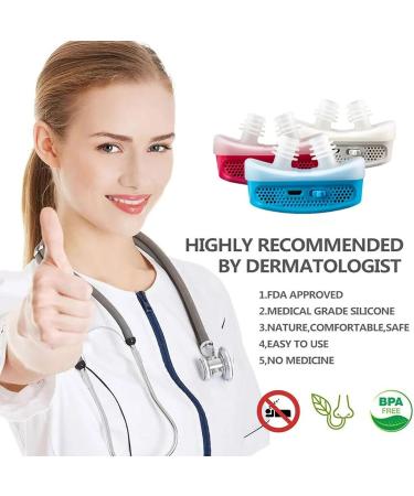 Electric Anti-Snoring Device with Adjustable Wind Speed | Snore Stopper for Men and Women | Blue - Buy Online on GoSupps.com