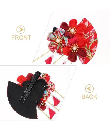 FRCOLOR Japanese Hair Clip Kimono Red Japanese Hair Accessories Japanese Tassel Hairpin Hairpin Japanese Tassels Hair Barrettes Vintage Tassels Hairpin Tassels Kimono Geisha Hair Accessories - Buy Online on GoSupps.com