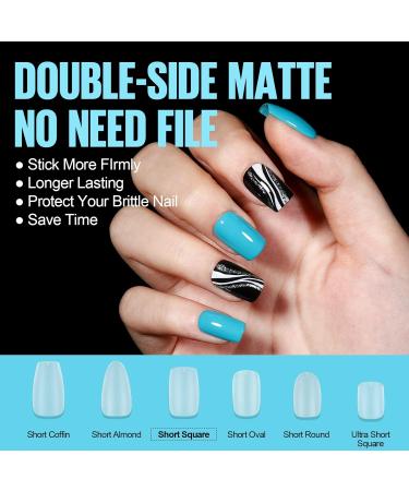 TOMICCA Nail Extension Kit: 4 In 1 Nail Tips and Glue Gel Set with 150 Short Square Nails - Easy DIY Acrylic Nail Art Kit for Women and Girls - Buy Online on GoSupps.com