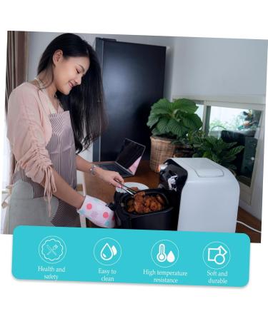 COLLBATH 2pcs Air Fryer Liner Air Fryers Airfryer Raised Silicone Air Fryer Mats Barbecue Mat Non Stick Black 20X20X1CM - Buy Online on GoSupps.com