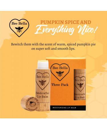 Bee Bella Lip Balm Combo Pack - Hydrating Lip Care 100% Natural Organic Beeswax with Vitamin E Handmade in USA 3 Each (Peppermint Pumpkin Spice 6 Pack) - Buy Online on GoSupps.com