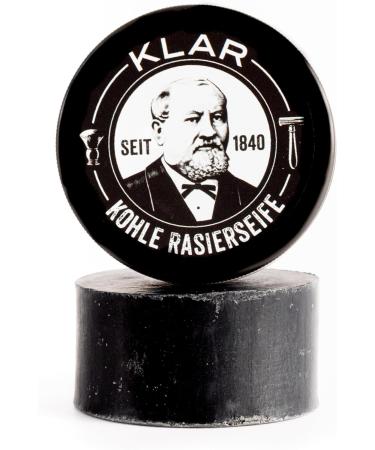 Clear soaps Klar Seifen 11134 Shaving soap with activated carbon 110 g palm oilfree odorless without fragrances for sensitive oily and acneprone skin - Buy Online on GoSupps.com
