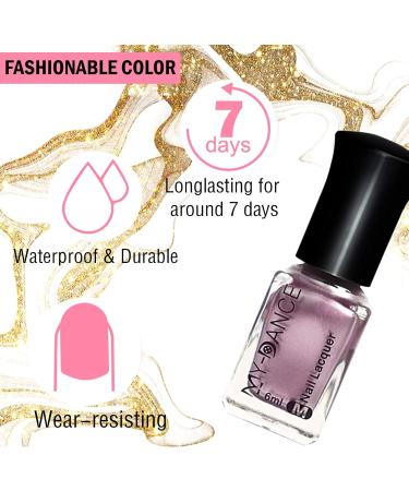 Metal Nail Polish 6ml Mirror Nail Varnish Pink Metallic Effect Nail Art Polish Plating Metallic Nail Polish No UV Needed Magic Chrome Gel Nail Polish For Home Nail Art TJ004 6 ml (Pack of 1) - Buy Online on GoSupps.com