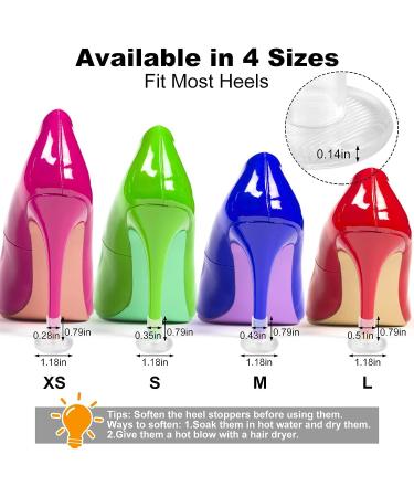 20 Pairs Clear Heel Protectors for Grass - 4 Sizes (XS-L) - Ideal for Outdoor Events and Weddings - Buy Online on GoSupps.com