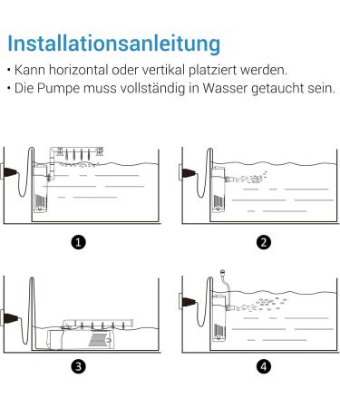 NICREW Adjustable Flow Aquarium Internal Filter - Quiet 3.5W Water Pump for Aquariums up to 20L | Efficient 150 L/h Filtration - Buy Online on GoSupps.com