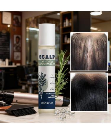 25ml Hair Growth Oil Roller Root Stimulator Hair Thickening Oil Ideal for Daily Care At Night For Shower Post Hairstyle Styling Prep Home - Buy Online on GoSupps.com