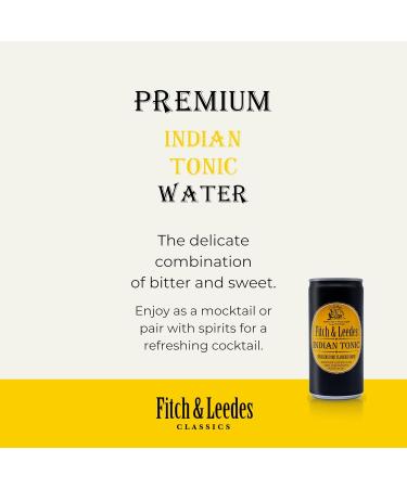 Fitch & Leedes Indian Tonic Water (4x200ml) - Refreshing Tonic from South Africa | Perfect Gin Companion | Spicy Lively Elegant - Buy Online on GoSupps.com