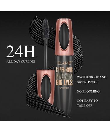 4D Silk Fiber Big Eye Lash Mascara - Intense Black Volume & Length, Waterproof & Long-Lasting - No Clumping, Lengthening, Thickening, Volumizing Formula for Luxuriously Longer Lashes - Buy Online on GoSupps.com