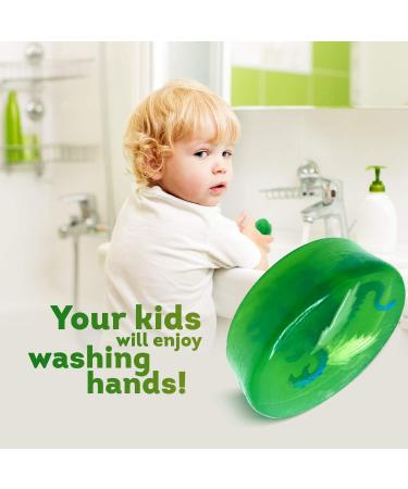 Relaxcation Kids Soap Bar with Toy - Green Apple Dragon Surprise - Handmade in USA - Buy Online on GoSupps.com