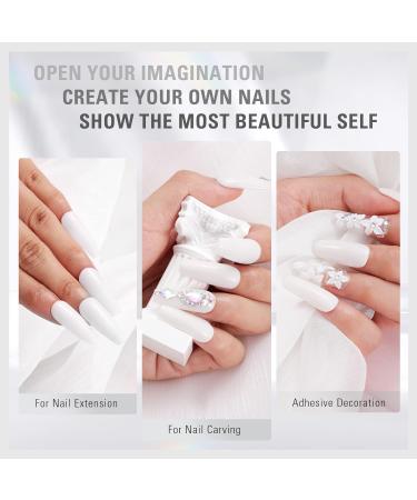 Aokitec White Acrylic Powder for Professional Nail Extensions - 1oz - Buy Online on GoSupps.com