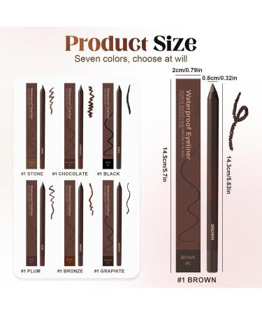 Sinye Eyeliner Pencil Double Sharp Eye Pencil 24 Hours Waterproof Eyeliner 2in1 Accurate Clothing and Eyebrow Pencil Smooth and Easy to Color No Smudging Bronze - Buy Online on GoSupps.com