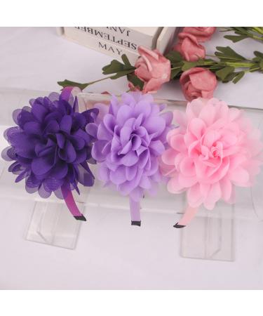 XIMA Chiffon Flower Headbands for Girls - Pack of 15 | Kids Teens Hair Accessories - Buy Online on GoSupps.com