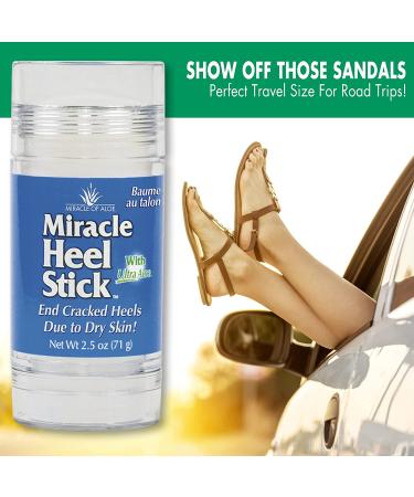 Miracle Heel Stick with Pure UltraAloe Aloe Vera Gel - 2.5oz (1 Pack) - Buy Online on GoSupps.com