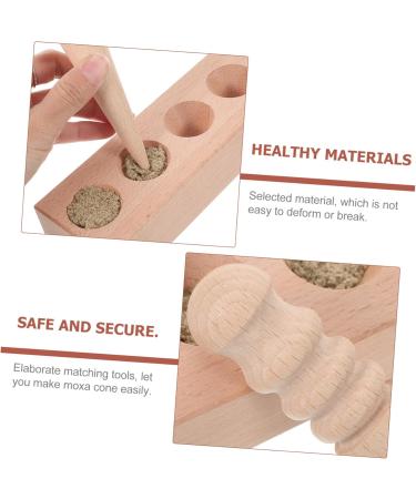 Beavorty 1 Set Aita Form Massage Device - Heat Moxibustion with Moxa Shapes for Home Health & Wellness - Large Beech Moxibustion Pillar - Buy Online on GoSupps.com
