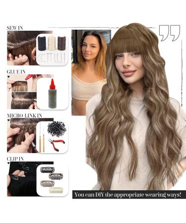 Vivien Treat Remy Real Hair Extensions - Light Brown Balayage Gold Blonde 60cm 100g #6/60/6 - Premium Quality Hair Exensions - Buy Online on GoSupps.com