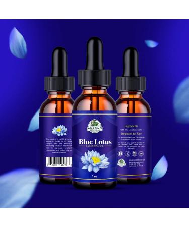 Blue Lotus Essential Oil - Premium Therapeutic Grade for Aromatherapy Diffusers & Skin | Vegan Cruelty-Free Undiluted (30ml - Buy Online on GoSupps.com