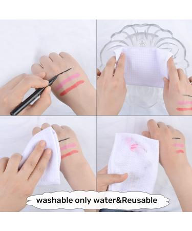 SINLAND Microfiber Waffle Washcloths 13x13 Inch 6 Pack White - Soft Facial Makeup Remover Cloths - Quick Drying & Exfoliating - Buy Online on GoSupps.com