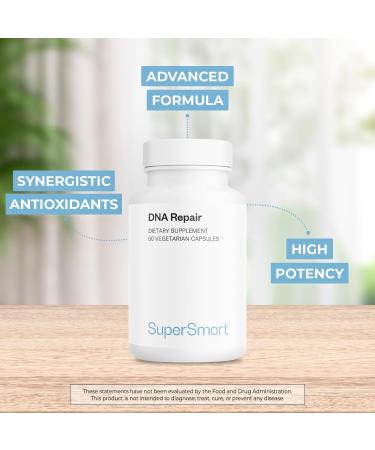 Supersmart DNA Repair Supplement - Advanced Formula with AC-11 Sulforaphane & SOD Gliadins - High Potency Antioxidant Non-GMO Gluten Free - 60 Veg Capsules - Buy Online on GoSupps.com