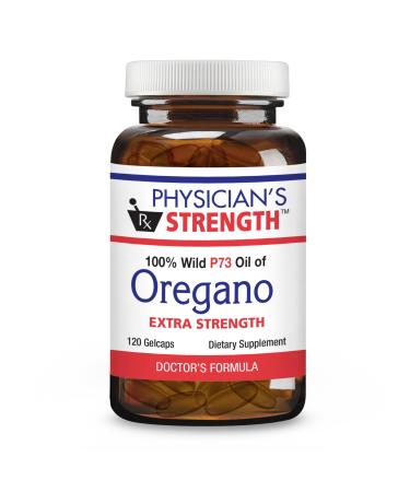 Physician's Strength Wild Oregano Gels Extra Strength - 120 Gelcaps - 100% Wild P73 Oil of Oregano - Non-GMO - 120 Servings