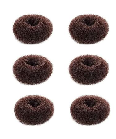 Extra Small Hair Bun Maker for Kids  6 PCS Chignon Hair Donut Sock Bun Form for Girls  Mini Hair Doughnut Shaper for Short and Thin Hair (Small Size 2.4 Inch  Dark Brown)
