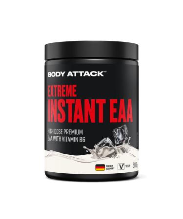 Body Attack Instant EAA Powder - Natural - 500g - Made in Germany - 8 Essential EAA Amino acids for a protein rich nutrition & muscle building training