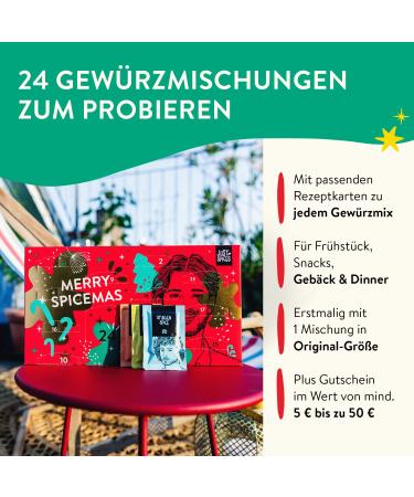 Just Spices Spice Advent Calendar 2022 | 24 High-Quality Spice Blends & Recipes | Perfect Christmas Gift for Men & Women | Buy Internationally - Buy Online on GoSupps.com