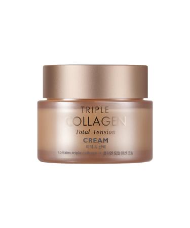 TONYMOLY Triple Collagen Total Tension Cream - Collagen Cream for Face Korean Skincare - Skin Firming Cream Anti-Wrinkle Cream Whitening Cream Beauty Cream - Collagen Face Cream for Women 80 ml