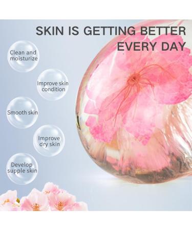 IZBEAUVO Soft Cherry Blossom Soap Bar Antibacterial Soap Natural Soap For Men & Women Organic Soap For Anti Acne Brightening Skin Moistureing & Cleaning Skin Olive Oil Soap With Amino Acid - Buy Online on GoSupps.com