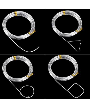 BBTO Aluminum Craft Wire Set - 4 Sizes (1mm, 1.5mm, 2mm, 2.5mm) - 4 Rolls Totaling 65.6 Feet - Bendable Metal Wire for DIY Sculpture and Crafts - Silver - Buy Online on GoSupps.com