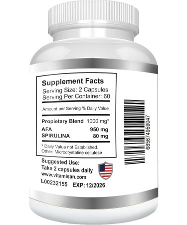 VITAMISAN 4 Celulas Madres Stemcells AFA Blue Green Algae Anti-Aging 240 Capsules - Buy Online on GoSupps.com