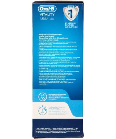 Oral-B Vitality 100 CrossAction White Black Electric Toothbrush - Buy Online on GoSupps.com