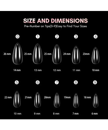 Makartt Stiletto Nail Tips - 500 Pieces Acrylic False Nails Short Stiletto Tips 10 Sizes for Perfect Manicure - Buy Online on GoSupps.com