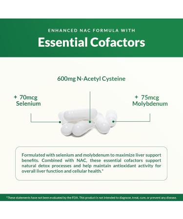 Natural Wellness NAC Plus NAC Supplement with Selenium & Molybdenum for Liver Detox Antioxidant Support & Glutathione Boost Promotes Immunity Recovery & Respiratory Health 600mg 60 Capsules - Buy Online on GoSupps.com