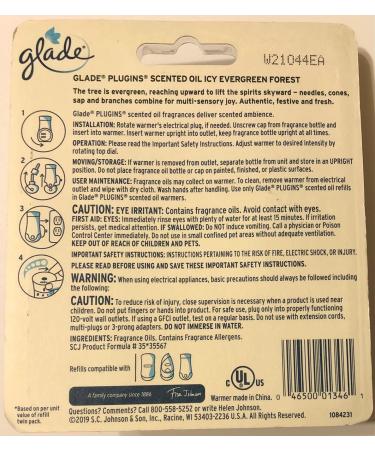 Glade Plugins Scented Oil Starter Kit - Limited Edition Holiday ICY Evergreen Forest - Includes 1 Refill & 1 Warmer - International Shipping Available - Buy Online on GoSupps.com