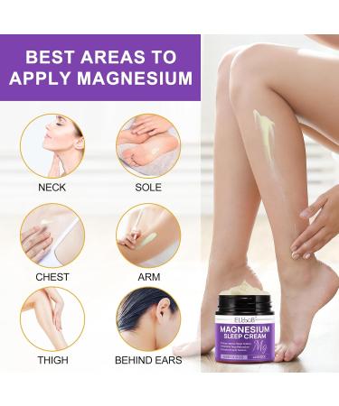 Magnesium Cream for Sleep - Enriched with Almond Oil Lavender and Vitamin E for Deep Relaxation - Natural Magnesium Lotion for Skin Nourishment and Quick Absorption - Lavender 4 Fl Oz (Pack of 1) - Buy Online on GoSupps.com