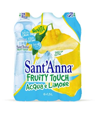 Sant'Anna Fruity Touch Citron 1 5 l | Lot de 6 bouteilles | Boisson au citron d'eau Sant'Anna | Saveur fra che et rafra chissante Citron 9 l (Lot de 1)