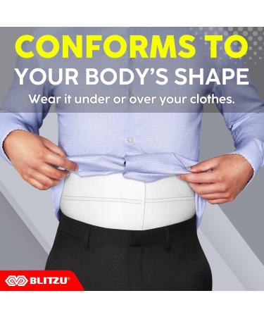 BLITZU 12 4 Panels Postpartum Belly Band & Abdominal Binder | Compression Wrap for Surgery Recovery, Hernia, C-Section | Waist 43-60 - Buy Online on GoSupps.com