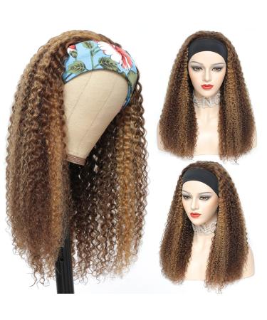 10A Curly Human Hair Headband Wig for Black Women - 16 Ombre Kinky Curly #427, 180% Density, Remy Hair - Buy Online on GoSupps.com