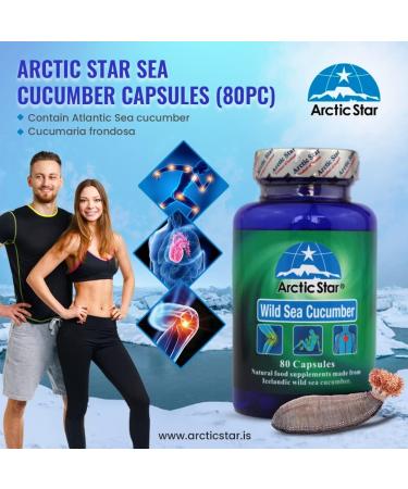 Arctic Star - Sea Cucumber Capsules - Natural Pure Iceland Atlantic Wild Caught Sea Cucumber Extract Supplement Pills - Joint Health t & Immune Health 400mg 80 Capsules/Bottle  - Buy Online on GoSupps.com