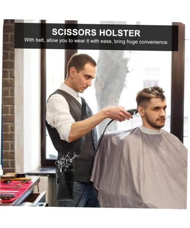 Beaupretty Scissors Storage Bag - Leather Scissor Holster for Hairdressing Tools | 3pcs Set - Durable & Stylish - 21x12x6cm Black - Buy Online on GoSupps.com