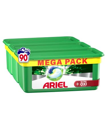 Ariel All-in-1 PODS Washing Liquid Laundry Detergent Tablets / Capsules 90 Washes (30 x 3) with OXI Stain Removers Effect Extra Stain Removal For Extra Hygiene