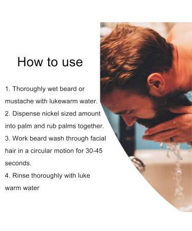 60ml Beard Shampoo - Portable Softening & Cleansing for Men's Beard Care | International Shipping - Buy Online on GoSupps.com