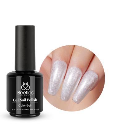 beetles Gel Polish 15mL Shimmery Pearl White Pearl White Shine Gel Nail Polish Manicure Diy Nail Art Gel Soak Off UV LED Nail Lamp Nail Art Manicure Salon 1 Pcs