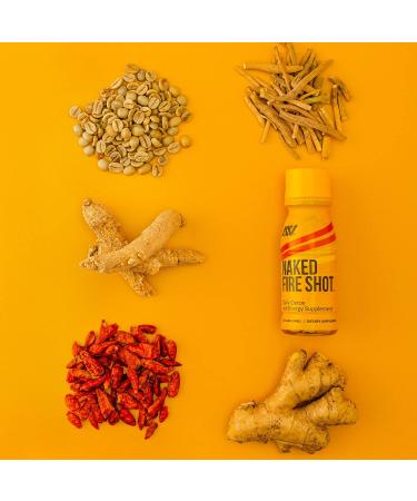 Naked Fire Shot - Natural Energy Shots with Ginger Root, Raw Apple Cider Vinegar, Organic Ginseng & Ashwagandha - Detox & Energy Wellness Shots - 12 Pack 2.5 Fl Oz - Buy Online on GoSupps.com
