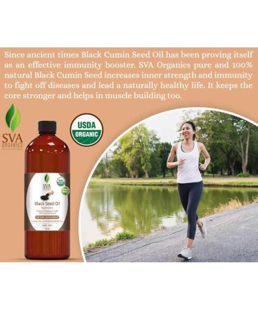 USDA Certified Organic Black Seed Carrier Oil (16 Oz) | 100% Pure & Natural | Premium Therapeutic Grade | Cold Pressed & Unrefined | Ideal for Skin & Hair - Buy Online on GoSupps.com