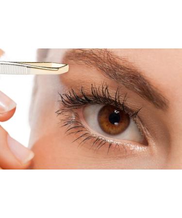 REMOS 8cm Tweezers with Cranked Straight & Gold Plated Tip - Precision Beauty Tool - Buy Online on GoSupps.com