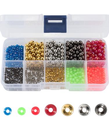 Dr.Fish Fishing Bead Bait Eggs Kits Floating Ball Stopper Plastic with Box Glow Round Luminous Saltwater Freshwater Salmon Trout 500-3000pcs 1000pcs,0.08/0.12/0.2 inch